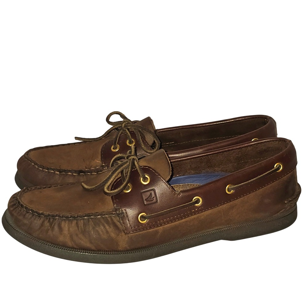 Sperry‎ Top-Sider Mens 12 M Authentic Original Brown Leather Boat Shoes 0195412